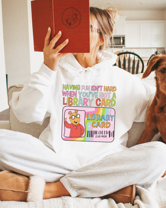 Arthur Library Card Hoodie