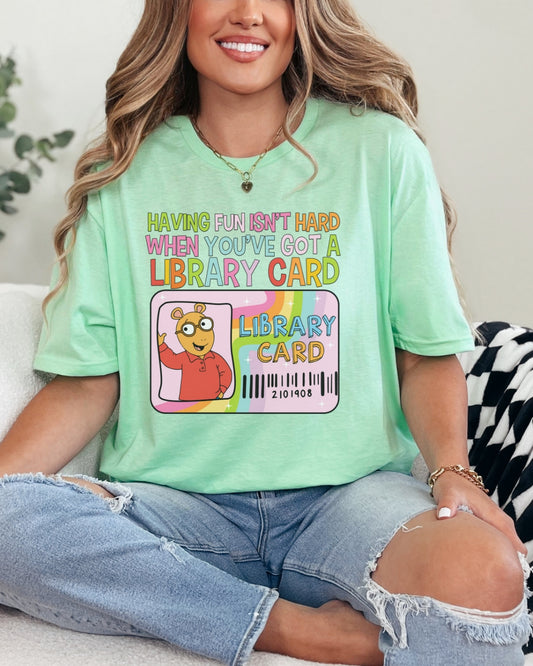 Arthur Library Card Tee