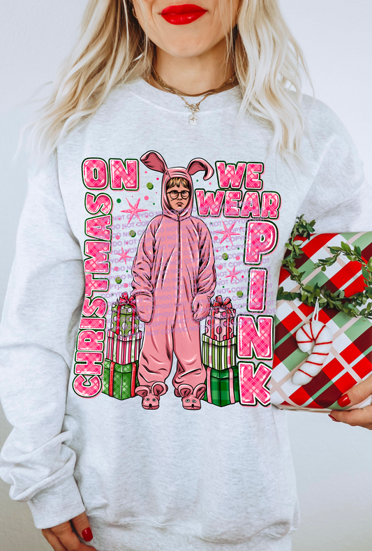 On Christmas We Wear Pink DTF