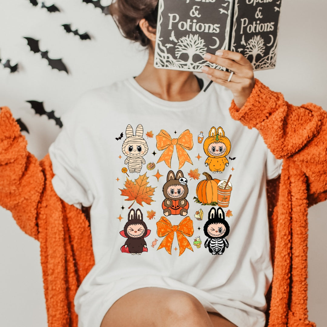 Monsters Halloween Tee {orange bows}
