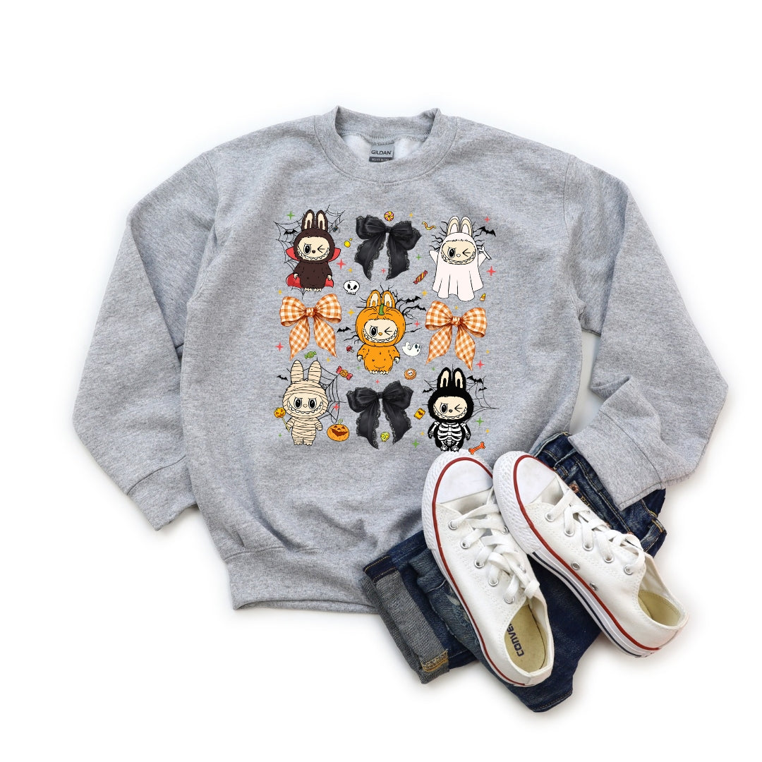 Toddler Monster Halloween Crewneck {black bow}