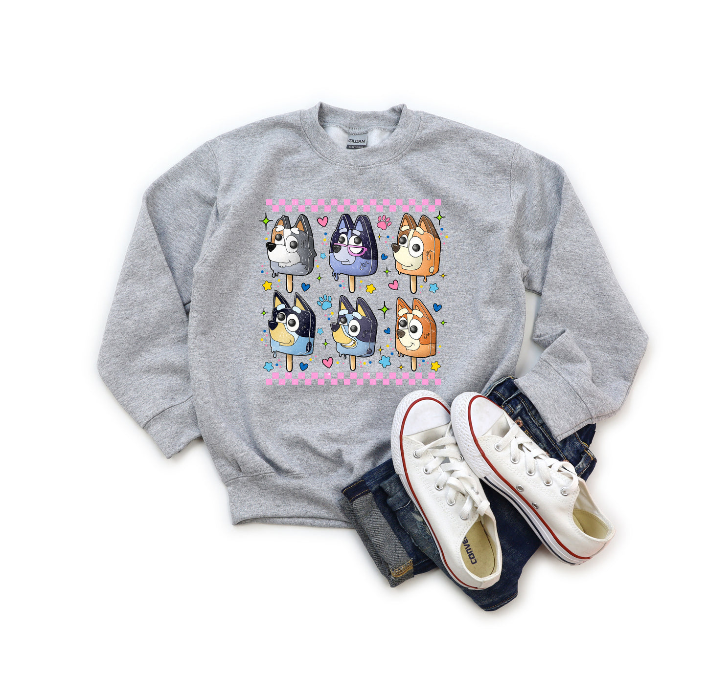 Blue Dog Popsicle DTF