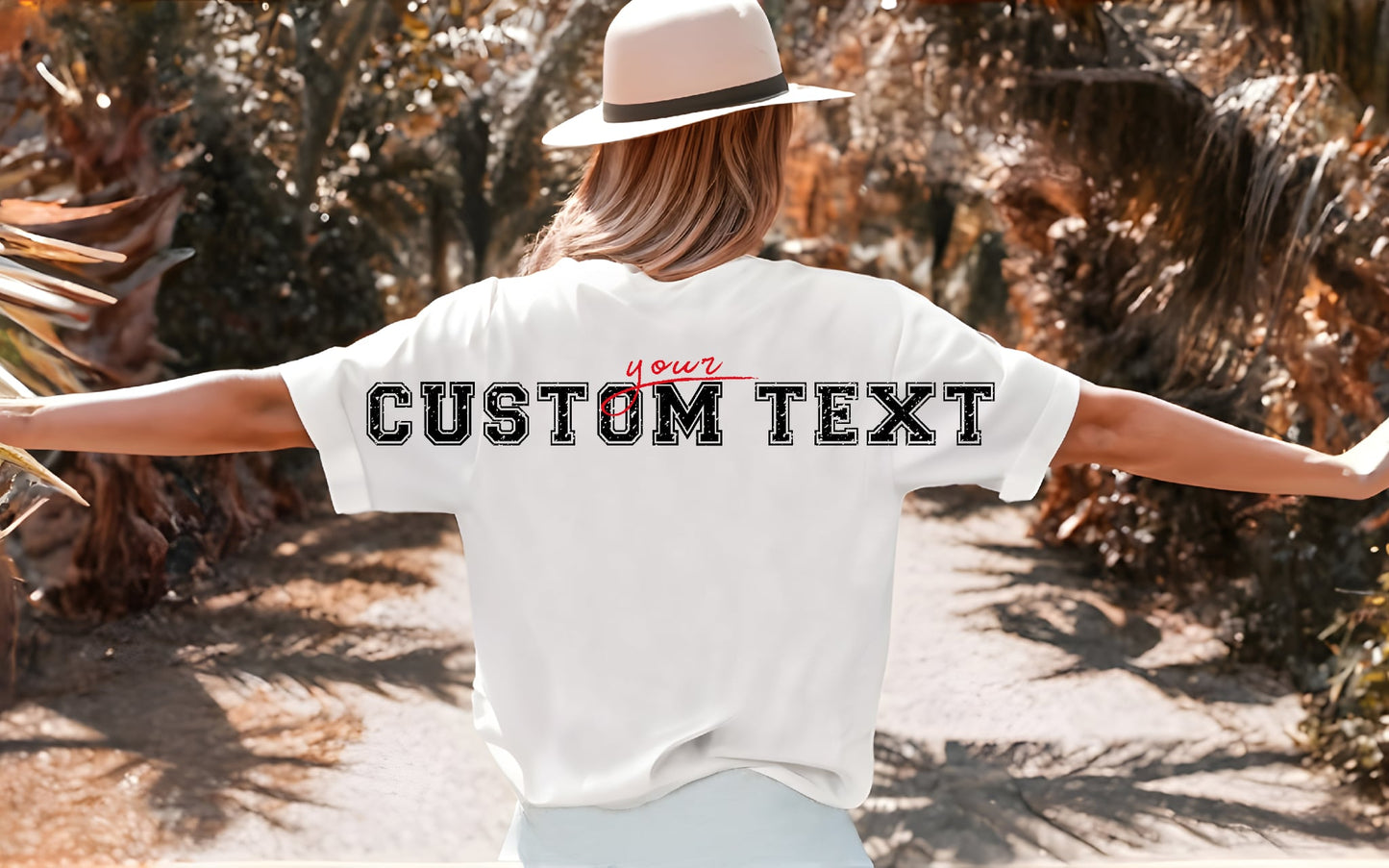 CUSTOM Large Back Letters- oversized tee
