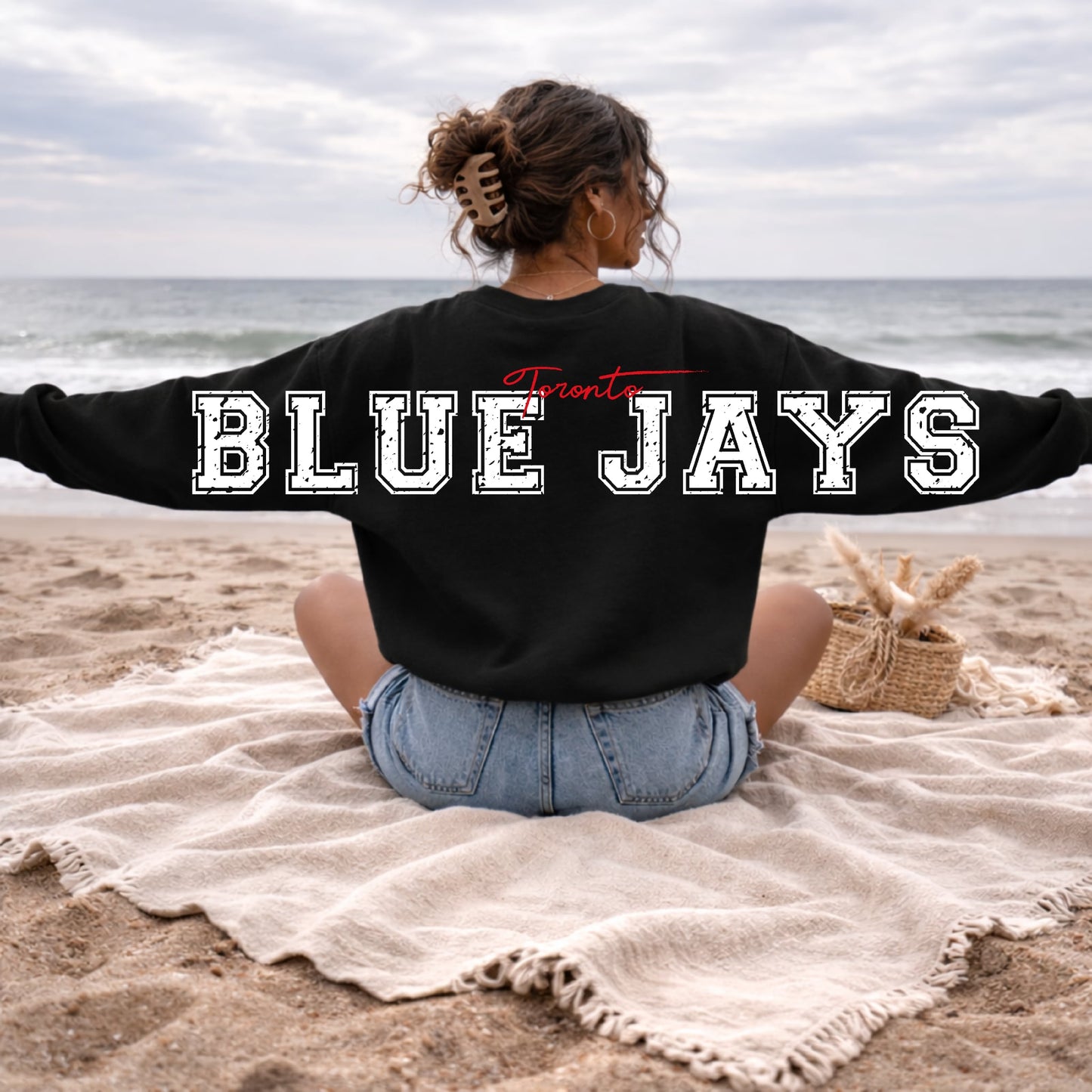 Jays Large Back Letters - Crewneck Sweatshirt