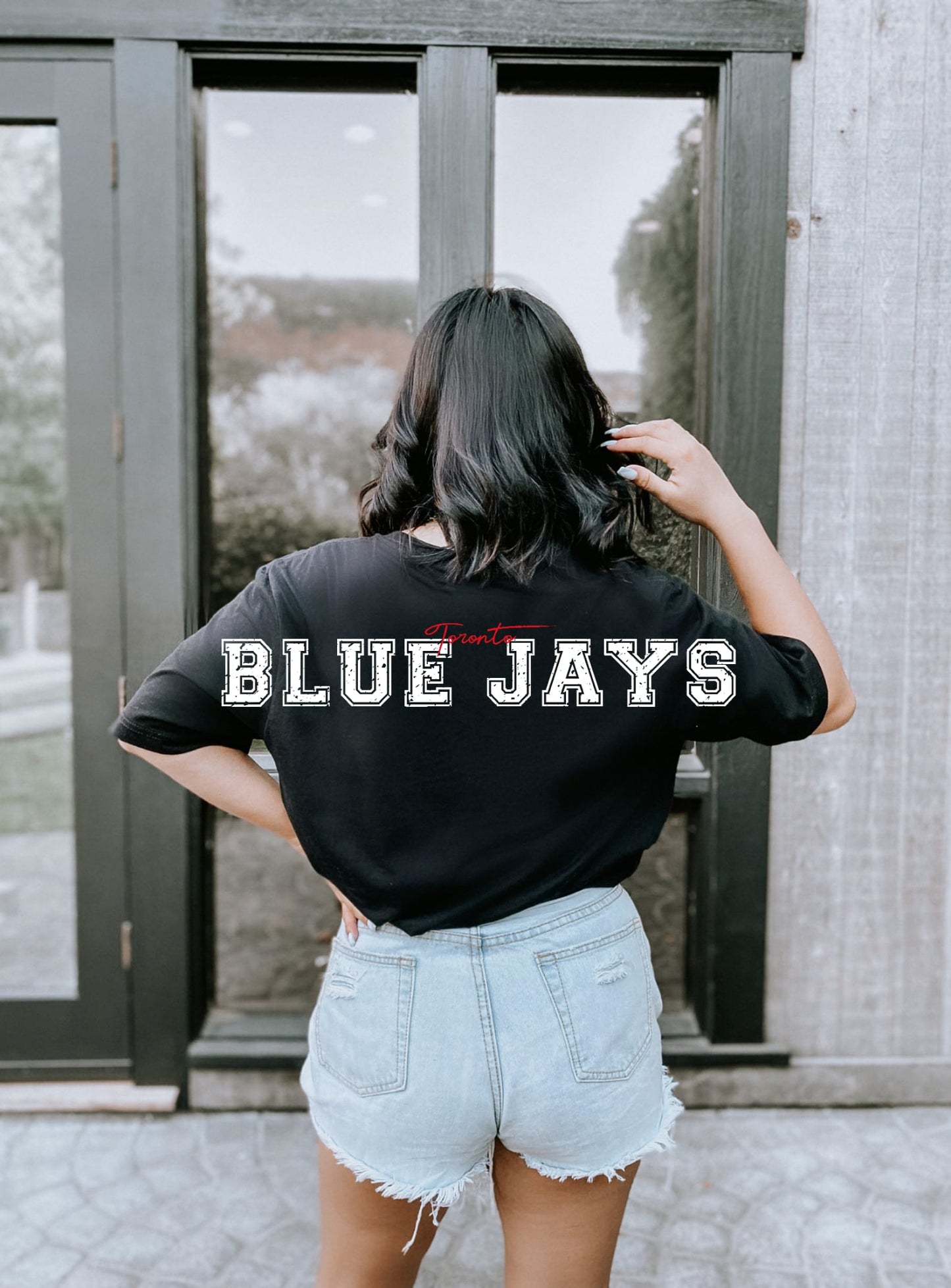 Jays Large Back Letters - boxy crop tee