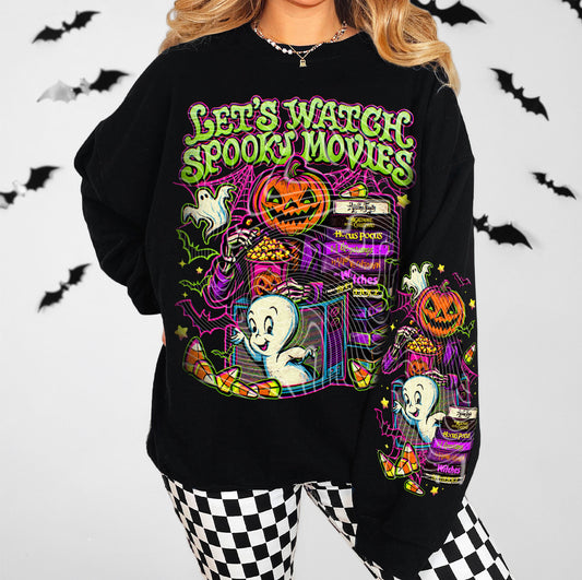 Let's Watch Spooky Movies Crewneck