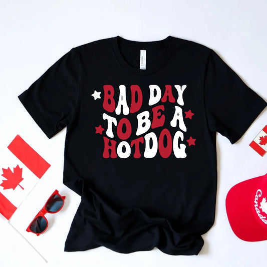 Bad Day To Be A Hot Dog {Red & White Print}