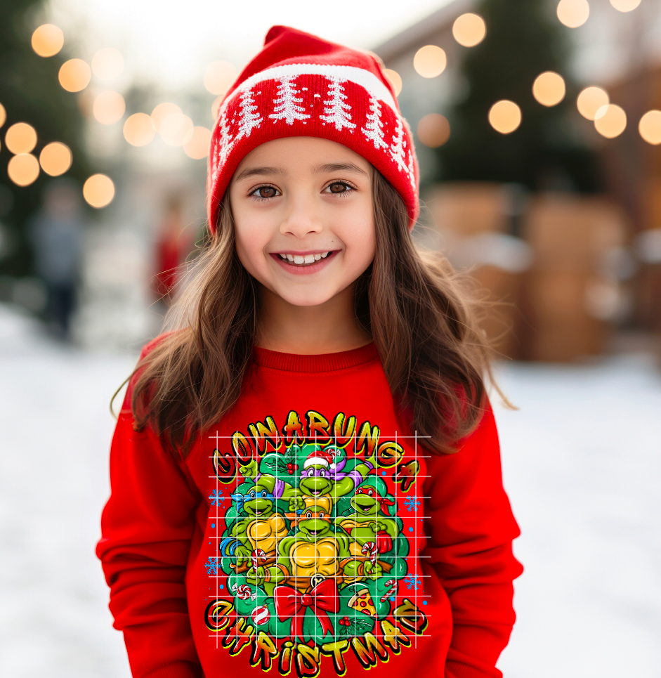 Turtle Christmas DTF