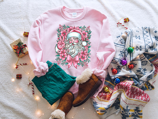 Pink Santa Crewneck