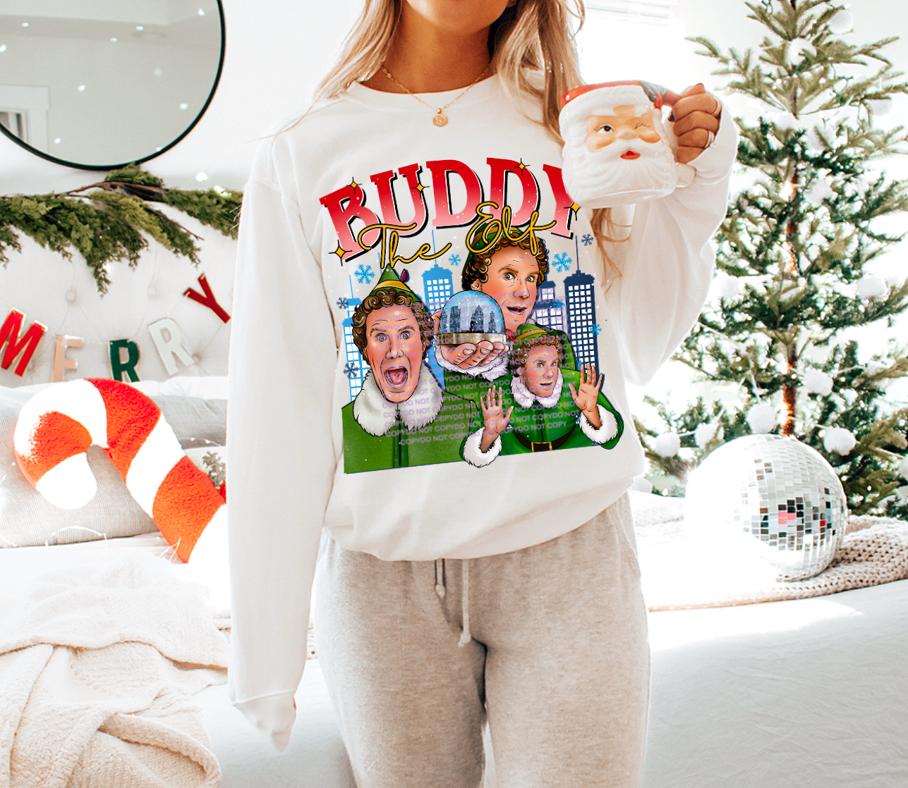 Buddy Snowglobe Crewneck