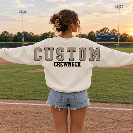 Custom "Big Back" Team Crewneck Sweatshirt