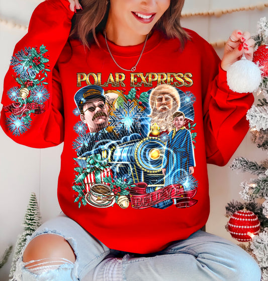 Polar Express with words DTF