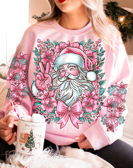 Pink Santa DTF