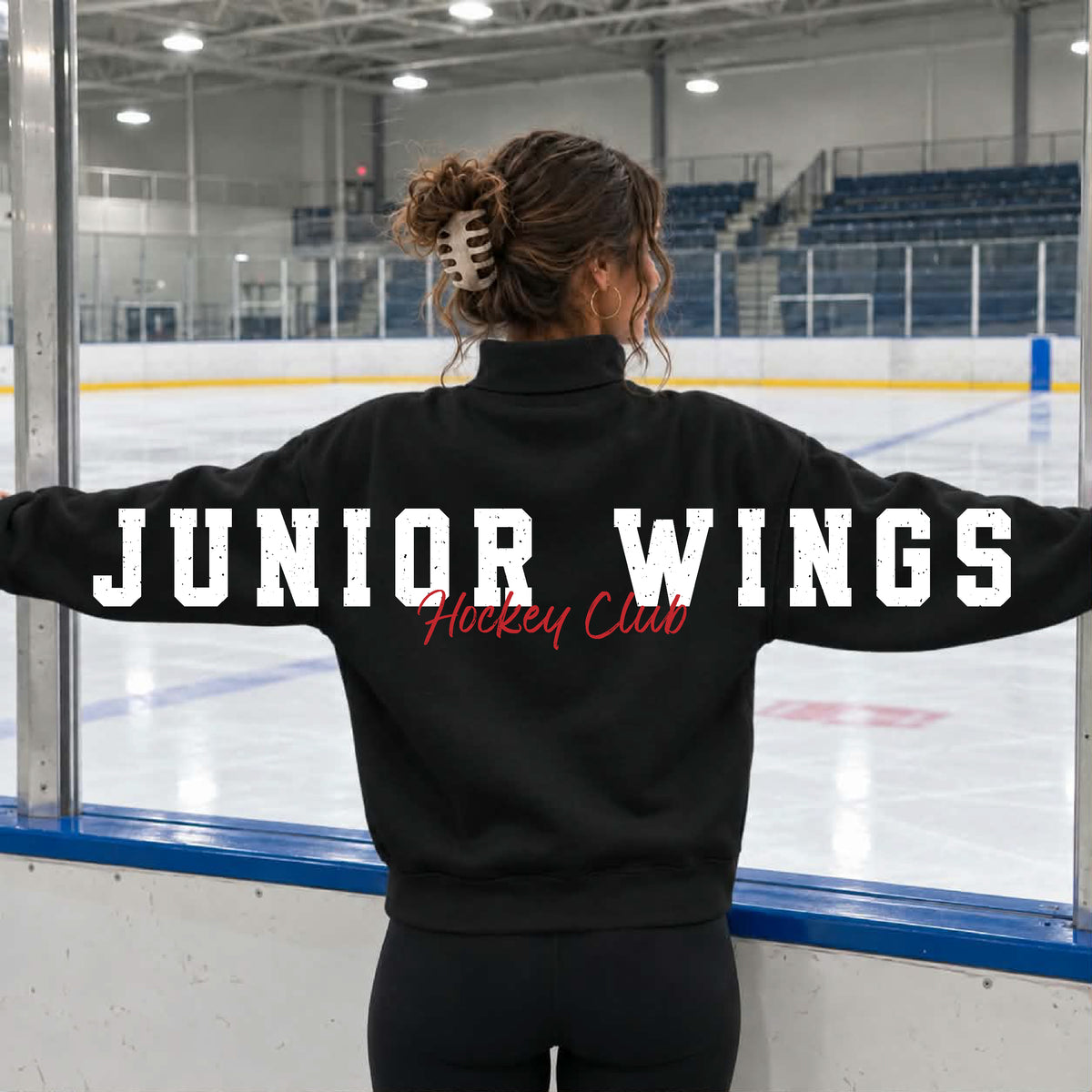 Junior Wings "Big Back" 1/4 Zip Sweatshirt