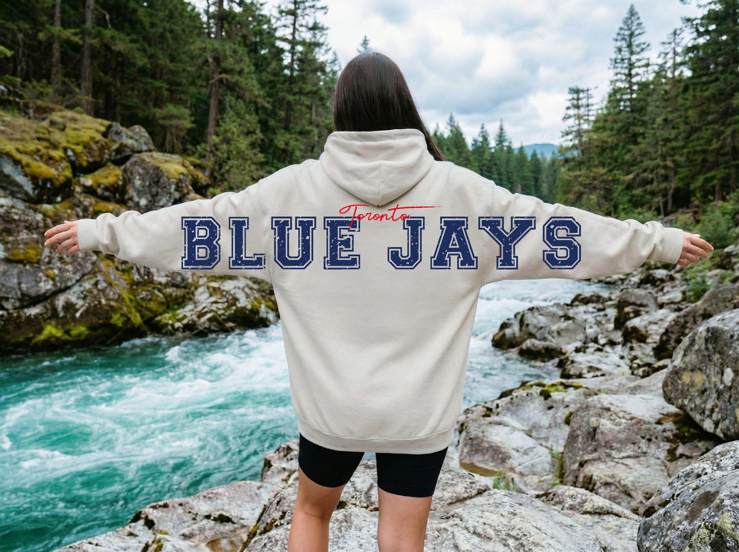 Jays Large Back Letters - Hoodie