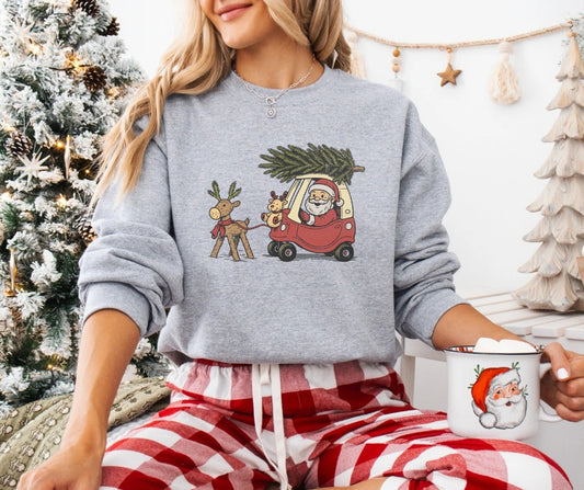 Adult Santa Car Crewneck
