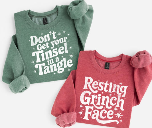 Tinsel In A Tangle Set Crewneck