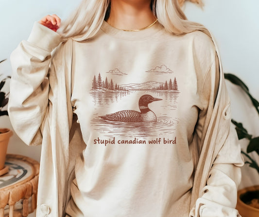 Stupid Canadian Wolf Bird Tee {Option 1}