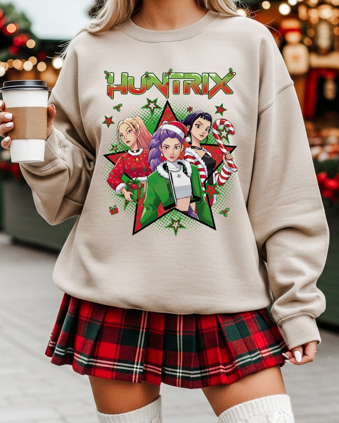 Adult Huntrix Christmas Crewneck 1