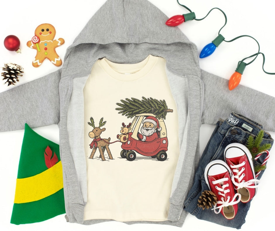 Toddler Santa Car Tee