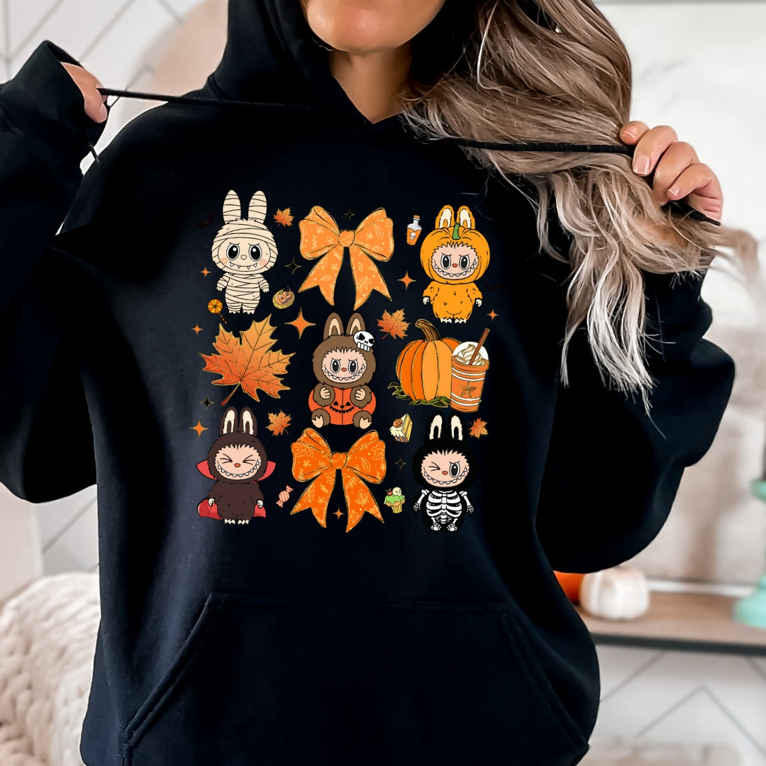 Monsters Halloween Hoodie {orange bow}