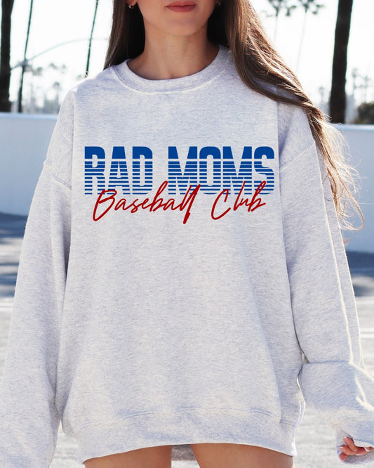 Rad Moms Baseball Club - Crewneck Sweatshirt