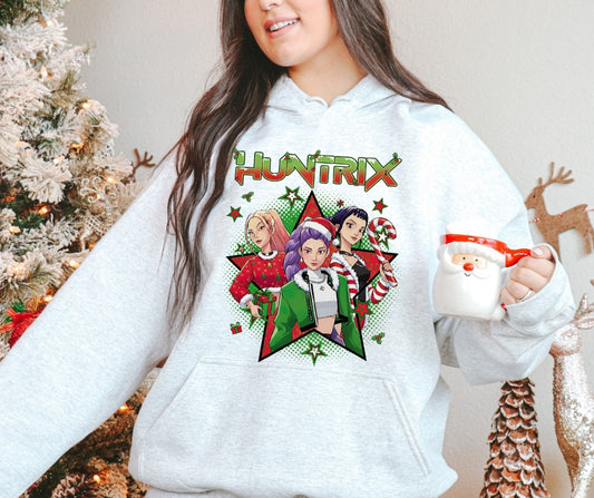 Adult Huntrix Christmas Hoodie 1