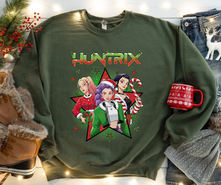 Adult Huntrix Christmas Crewneck 1
