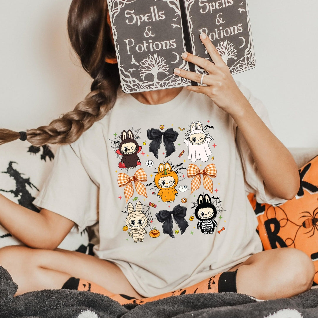 Monsters Halloween Tee {black bows}