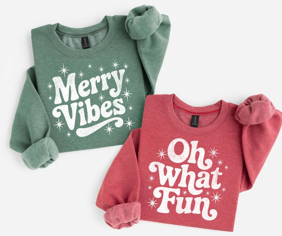 Merry Vibes Set Crewnecks