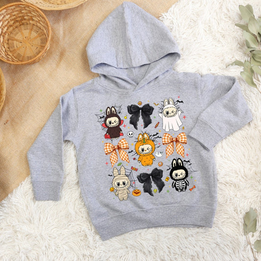 Toddler Halloween Monsters Hoodie {black bow}