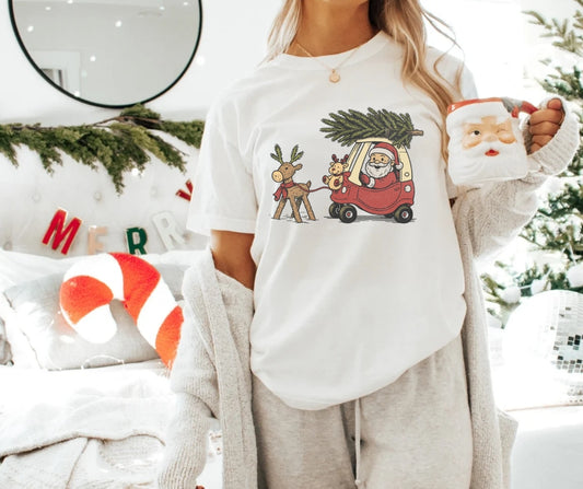 Adult Santa Car Tee