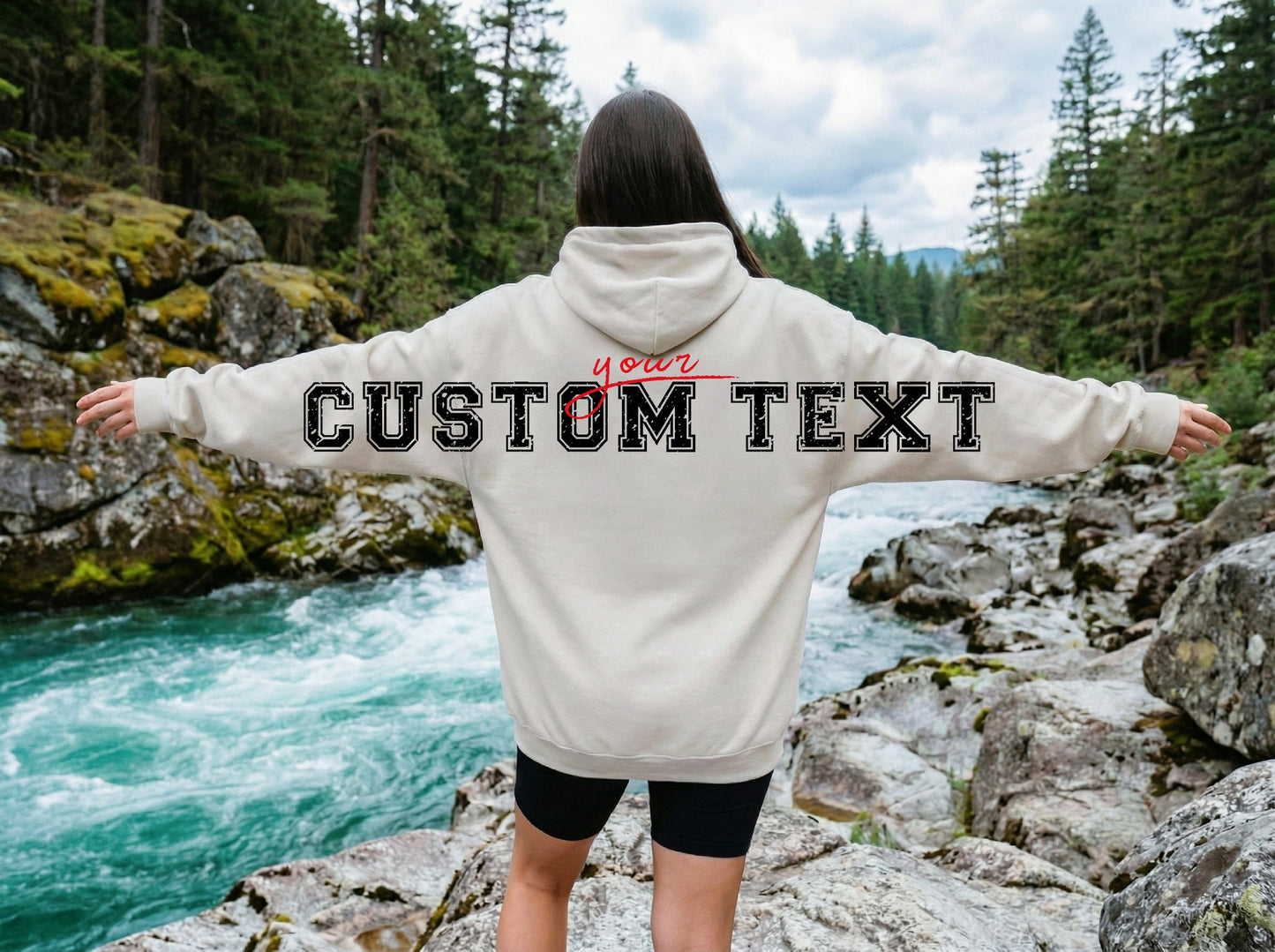 CUSTOM Large Back Letters - Hoodie